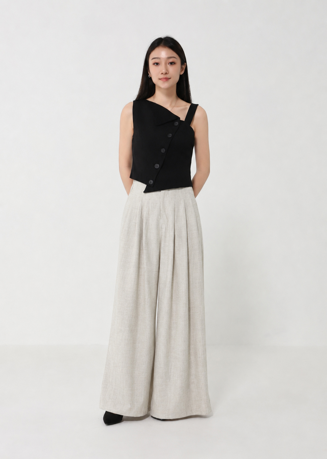 Hight Waist Wide Leg Long Pant DJ154