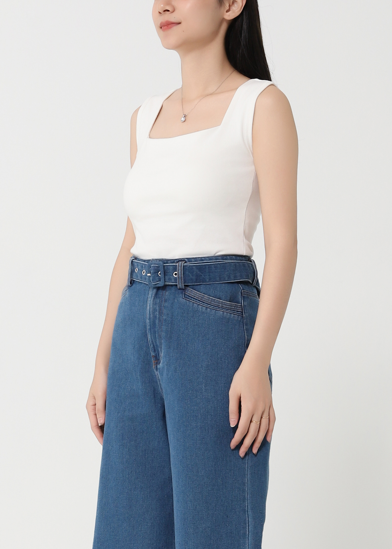 Denim With Belt Long Pants DJ155