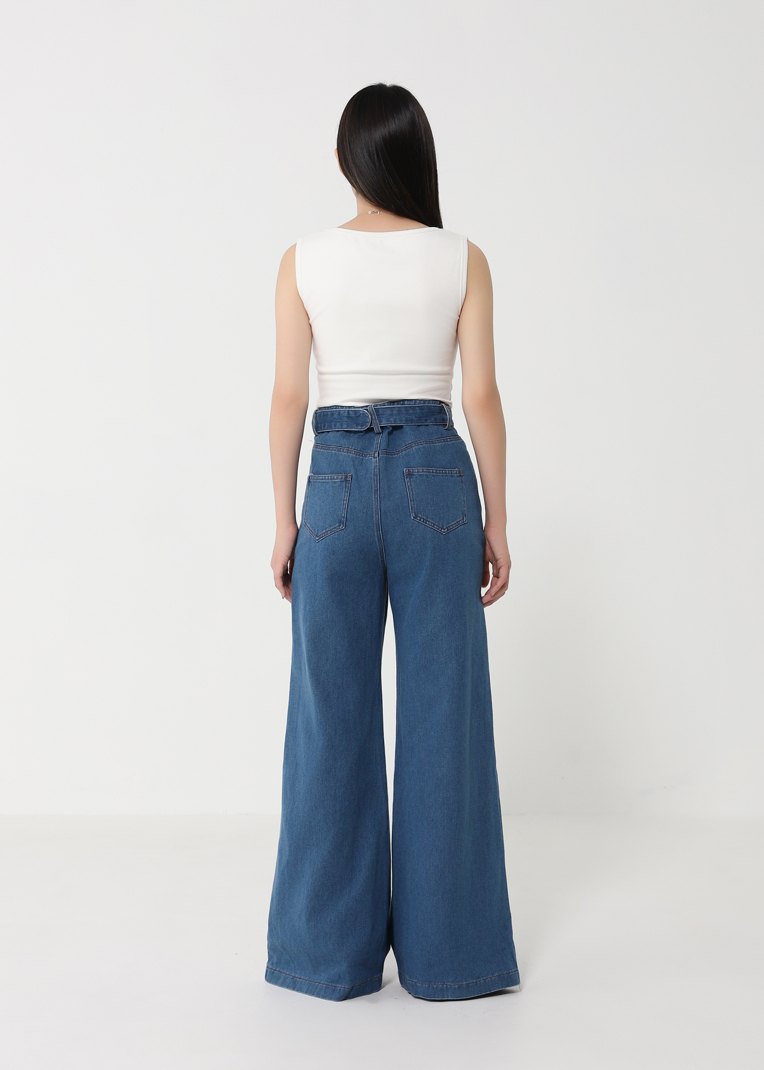 Denim With Belt Long Pants DJ155