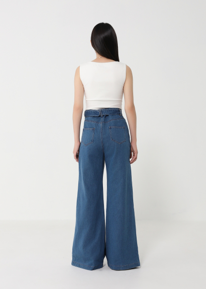 Denim With Belt Long Pants DJ155