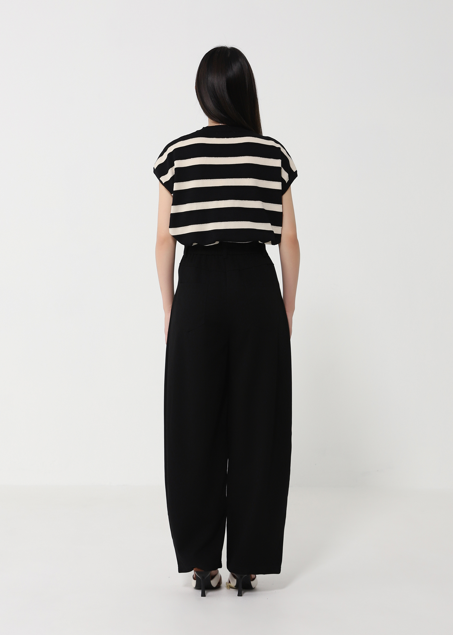Stripe With Front Button Top DJ157