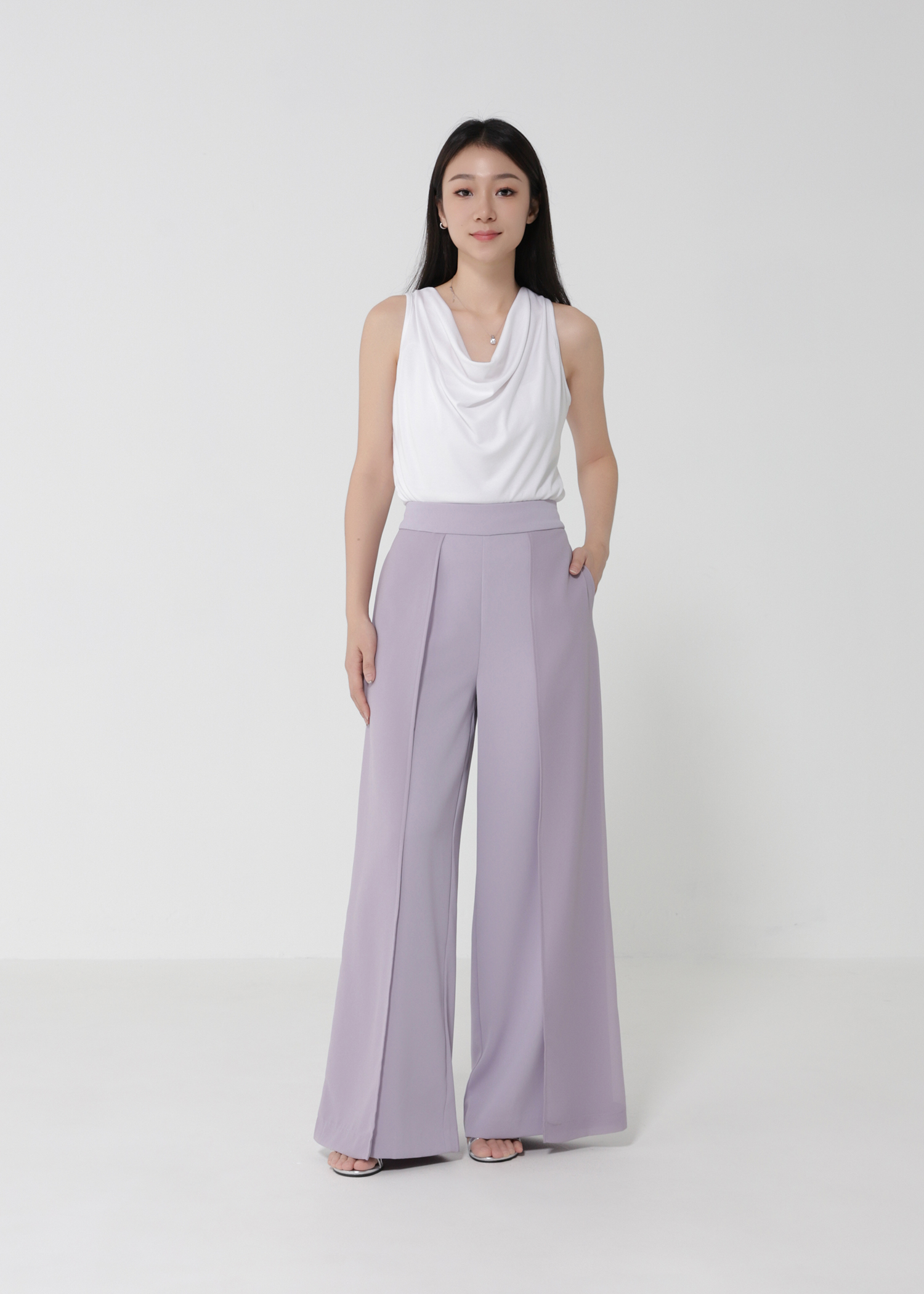Draped Neck Sleeveless Top DJ160