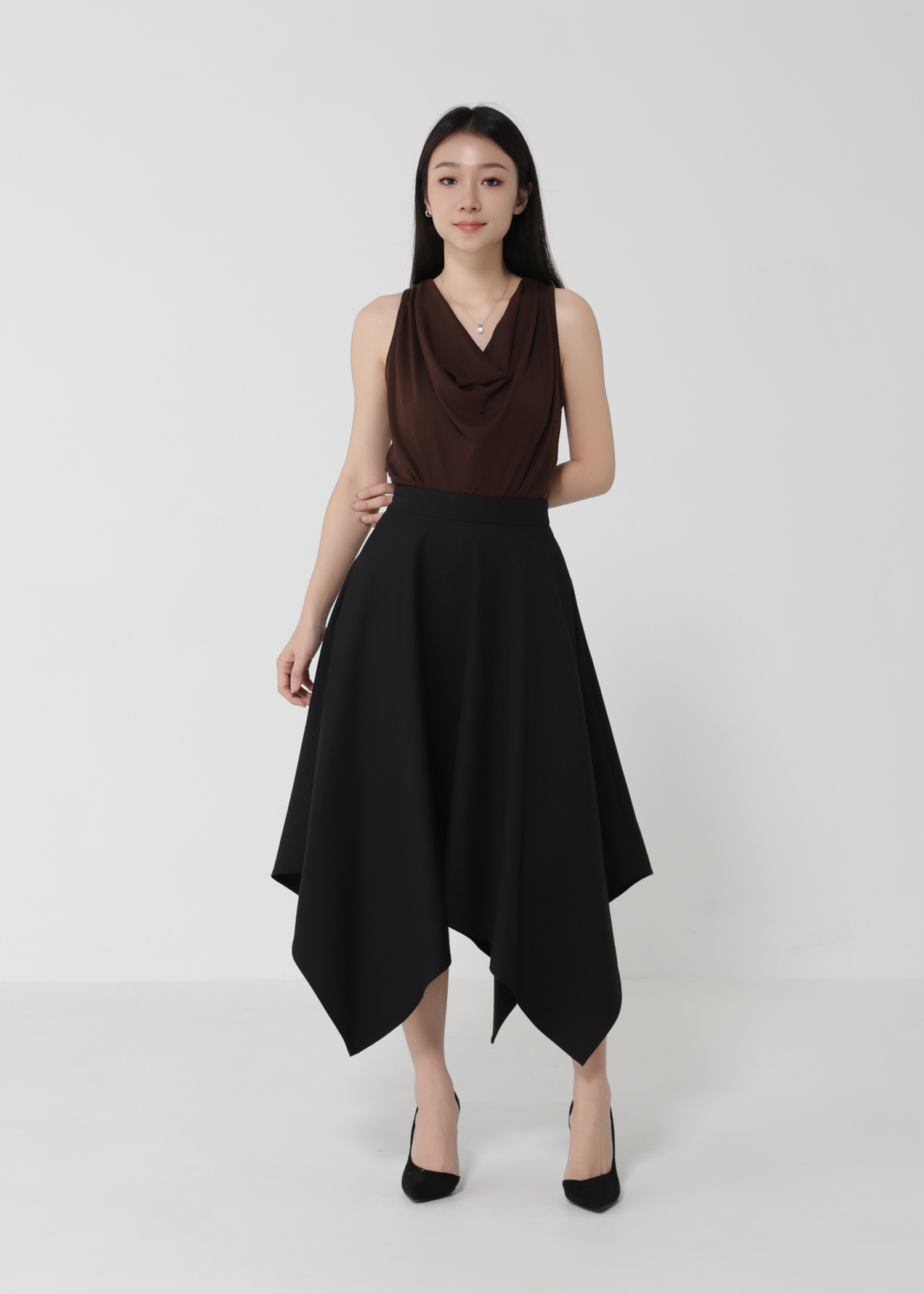 Draped Neck Sleeveless Top DJ160