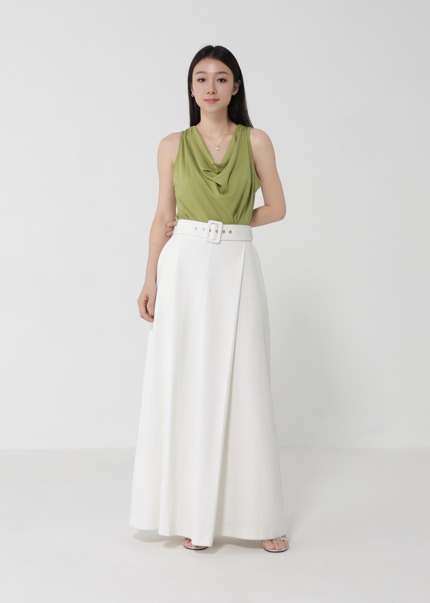 Draped Neck Sleeveless Top DJ160