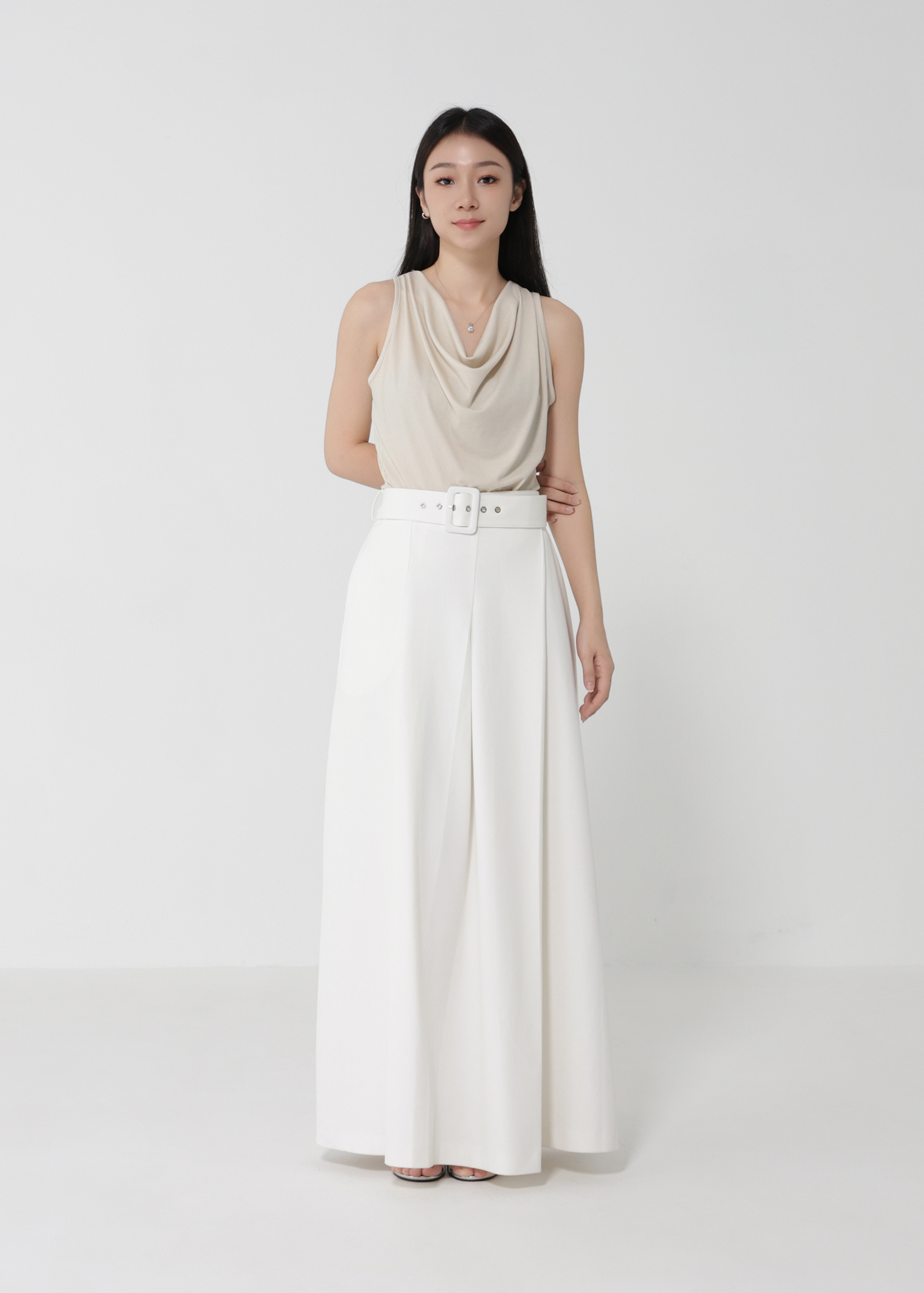 Draped Neck Sleeveless Top DJ160