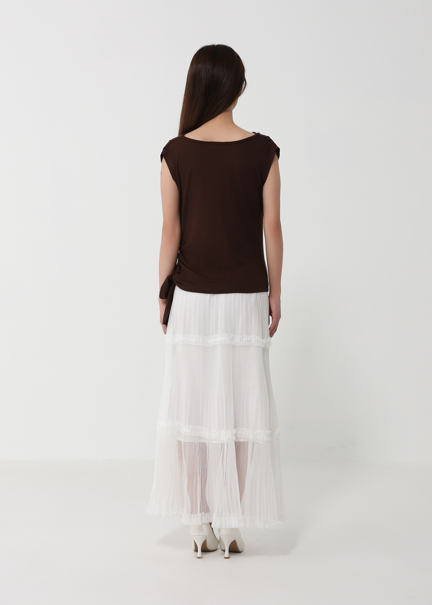 Draped Neck Sleeveless Top DJ160
