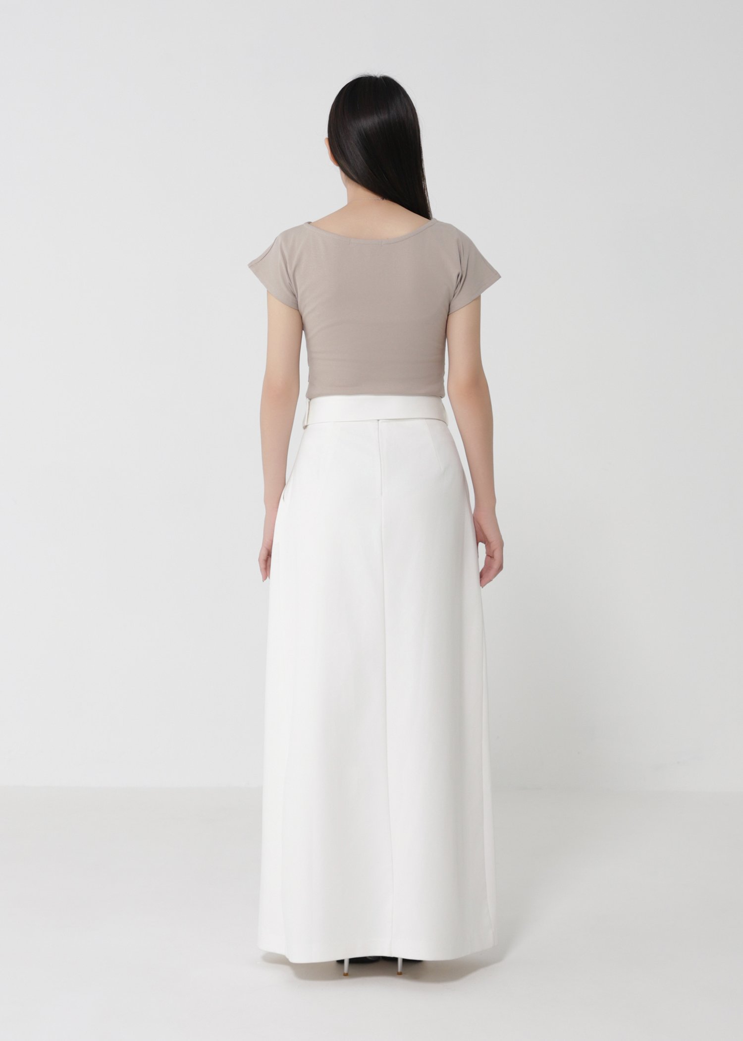 Side Pleated Button Tee DJ166