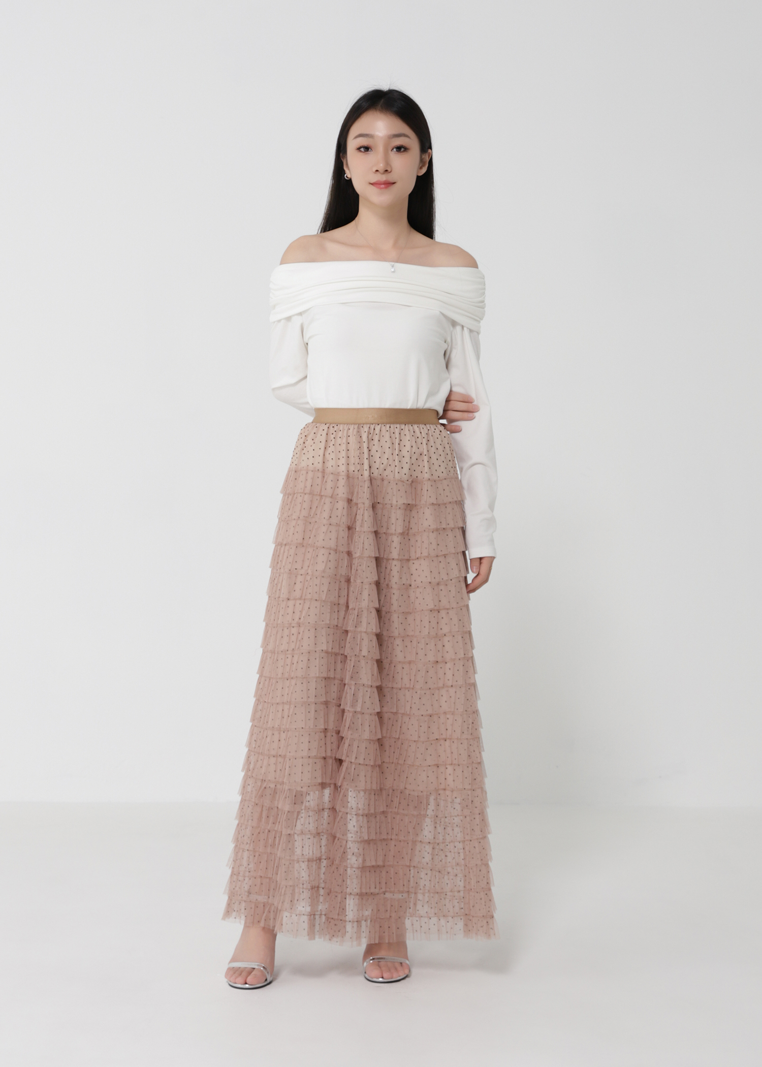 Elegant Net Layered Skirt DJ174