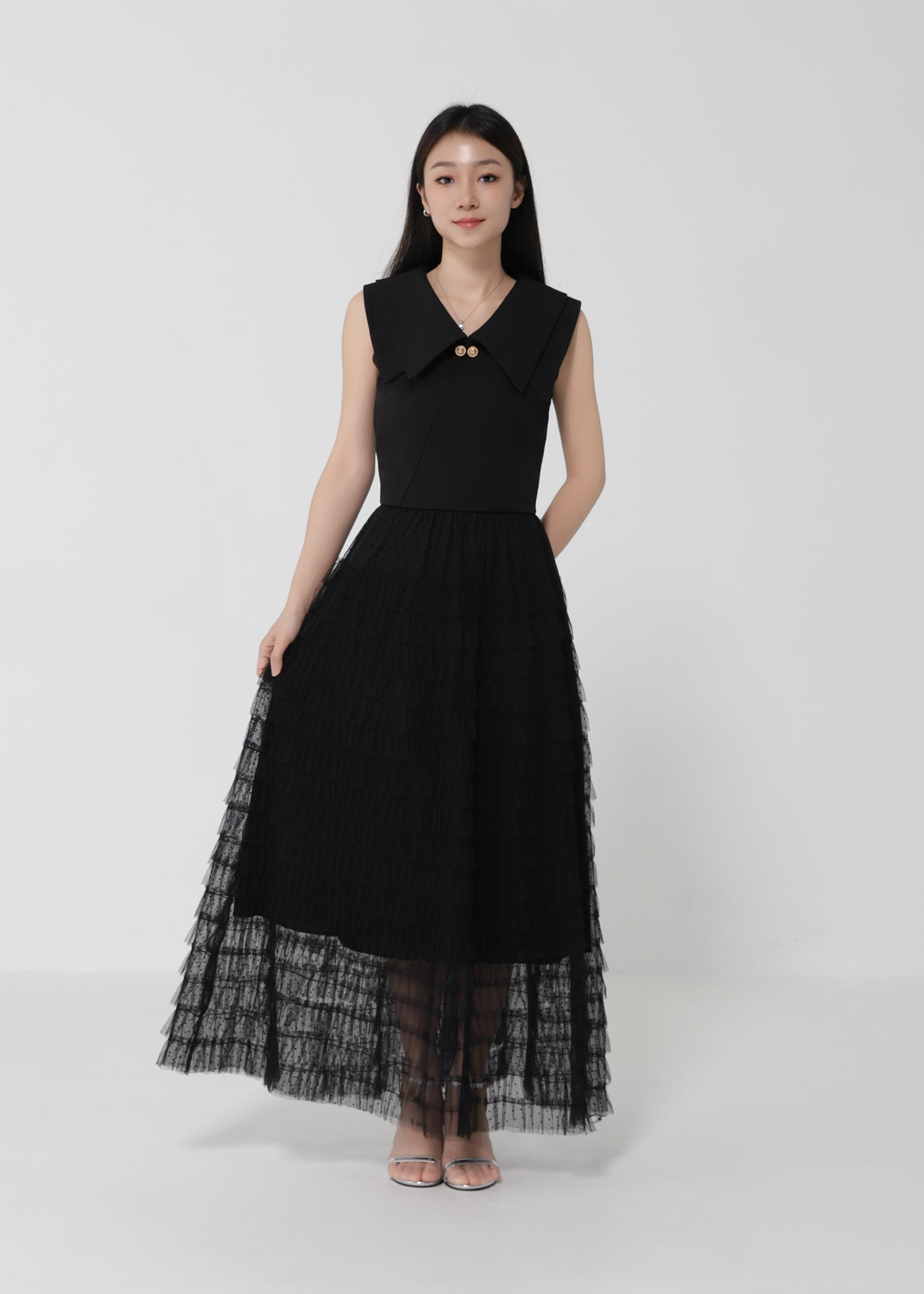 Elegant Net Layered Skirt DJ174