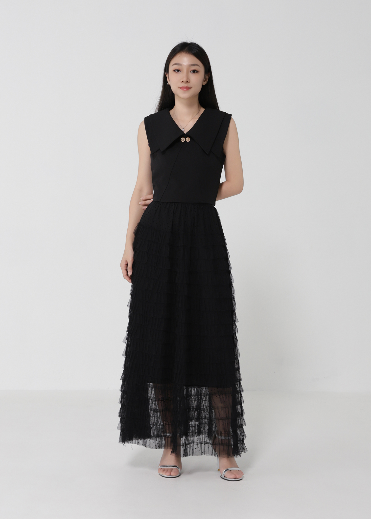 Elegant Net Layered Skirt DJ174