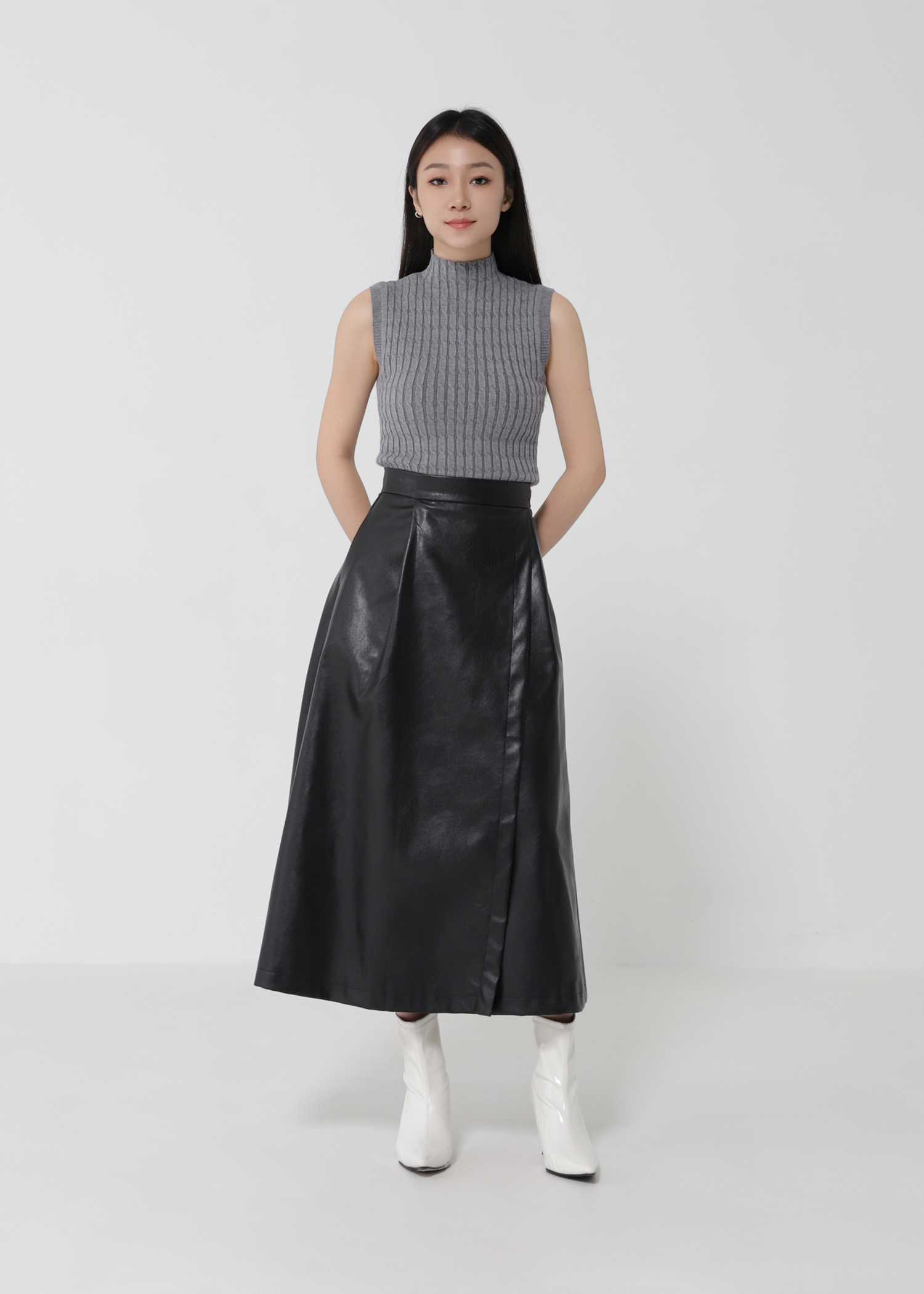 Turtle Neck Knitted Top DJ177