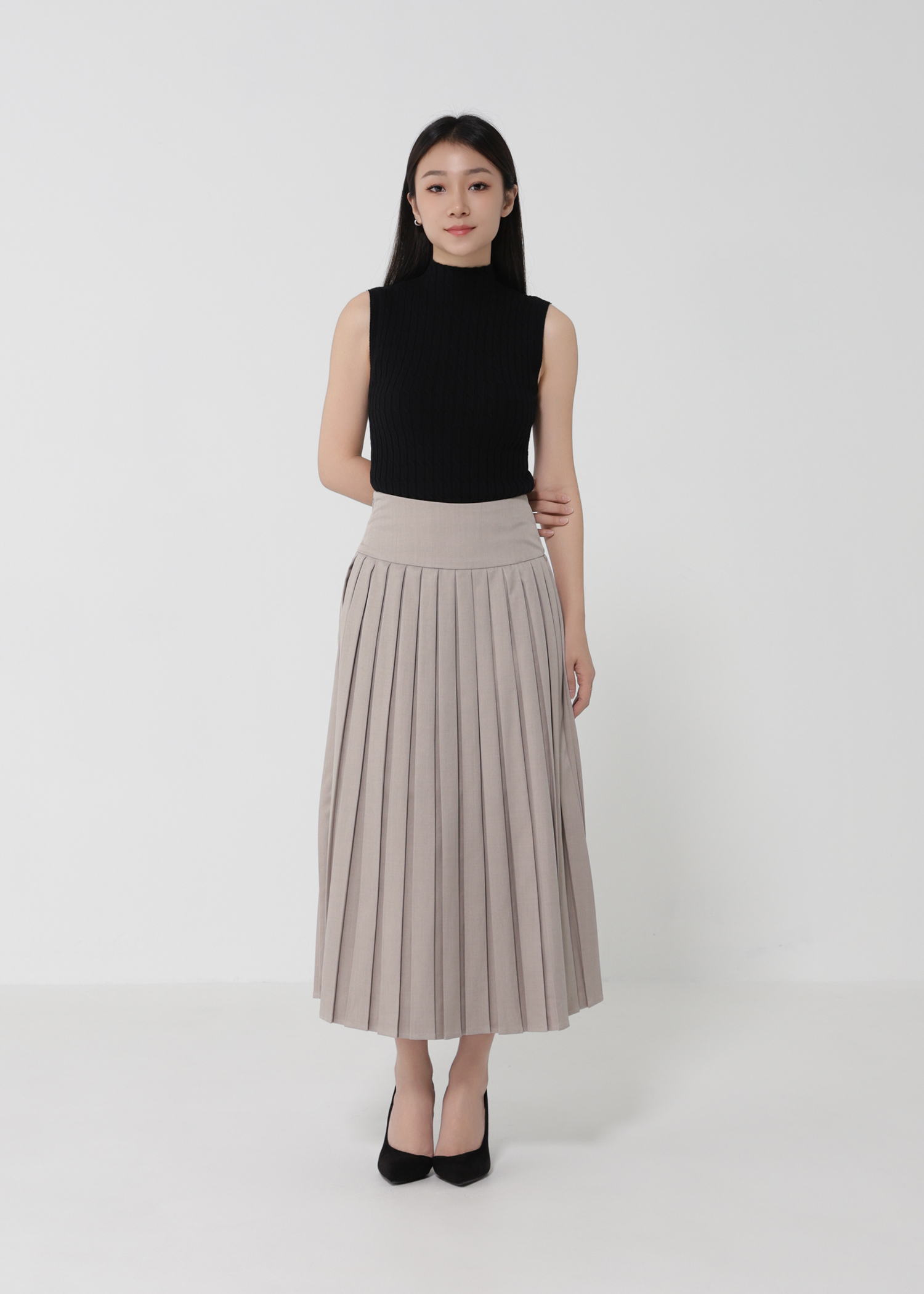 Turtle Neck Knitted Top DJ177