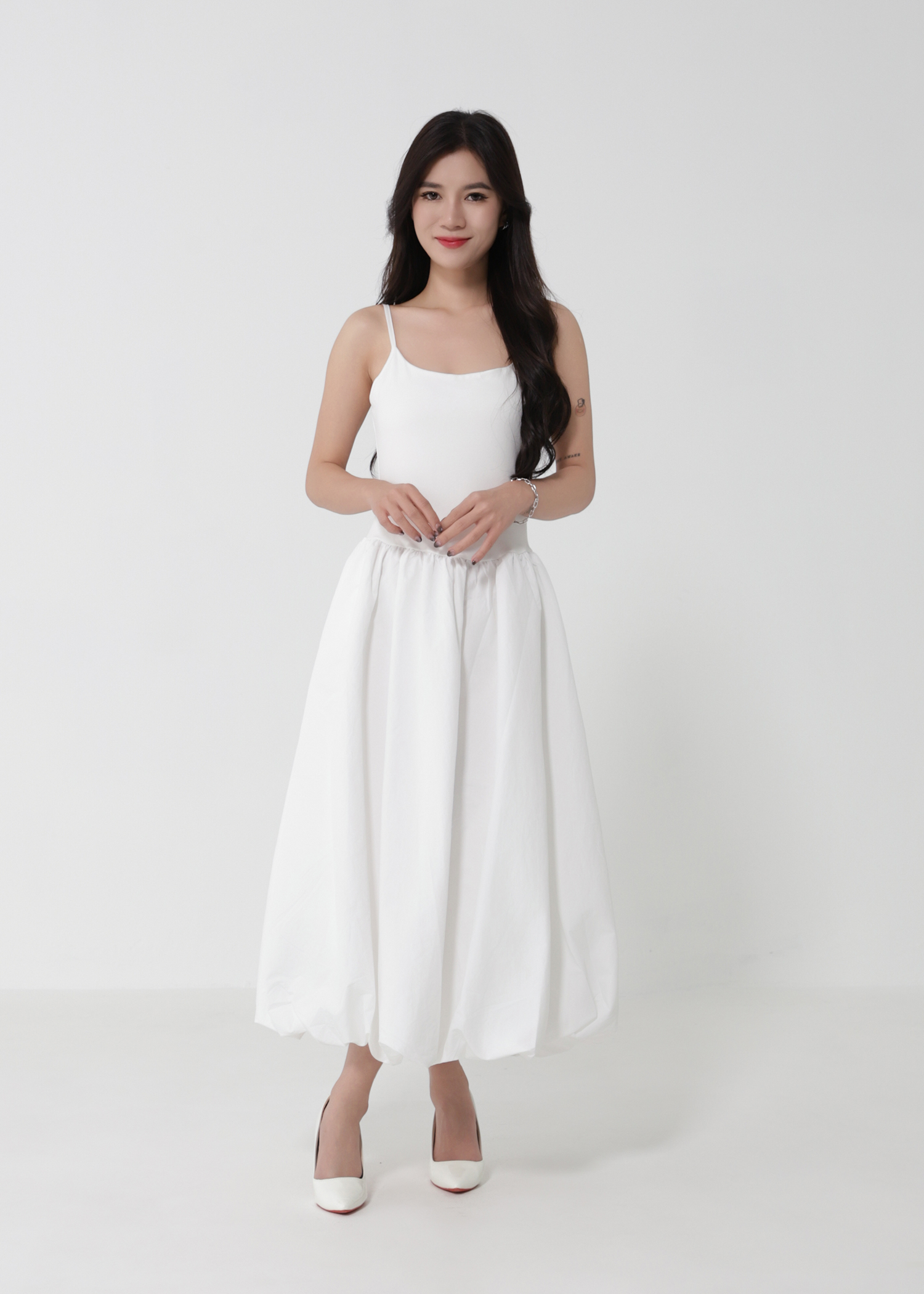 Flower Bubble Midi Dress DJ181