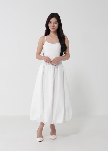Flower Bubble Midi Dress DJ181