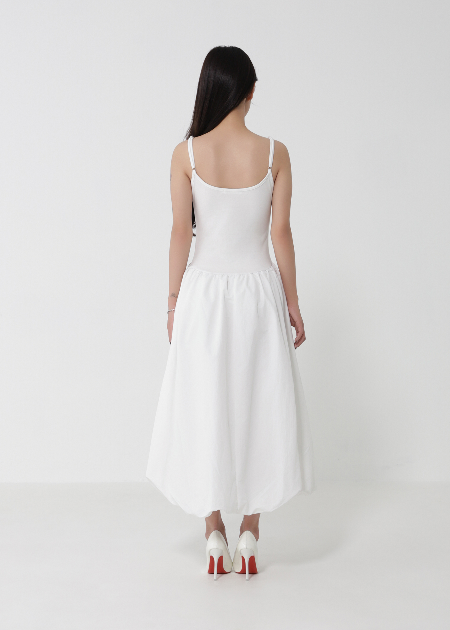 Flower Bubble Midi Dress DJ181