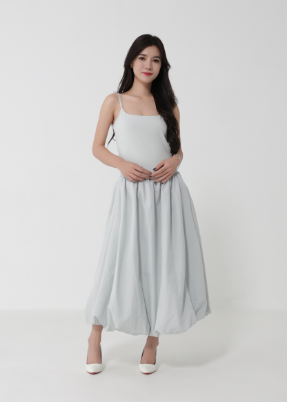 Flower Bubble Midi Dress DJ181