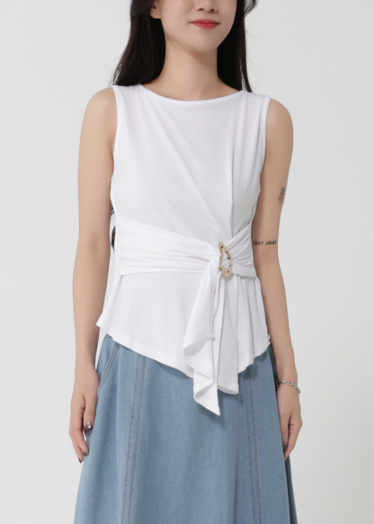 Sleeveless Ruched Waist Top DJ185