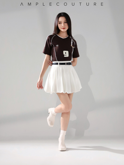 Sporty Short Sleeve Jersey Top DJ189