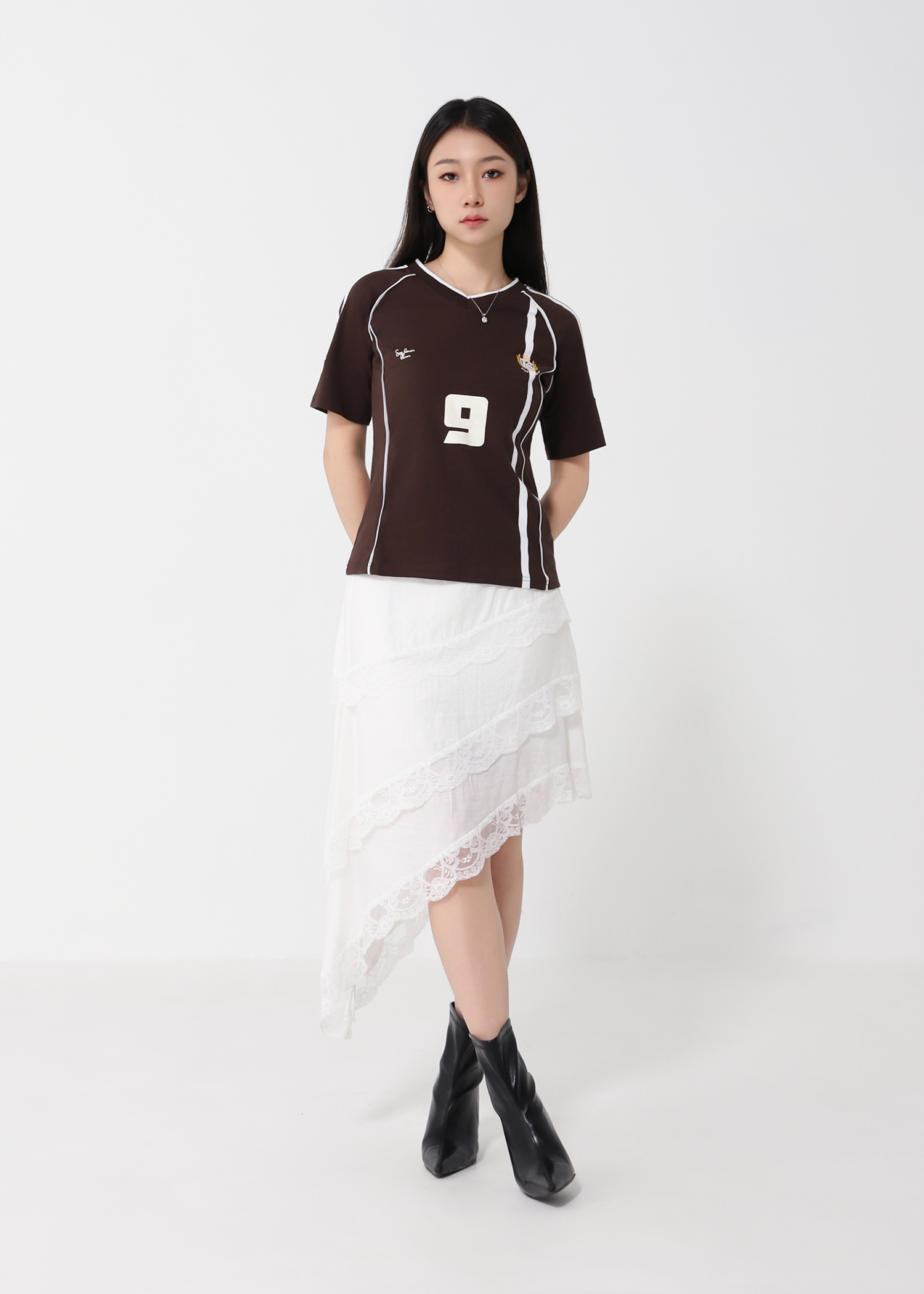 Sporty Short Sleeve Jersey Top DJ189