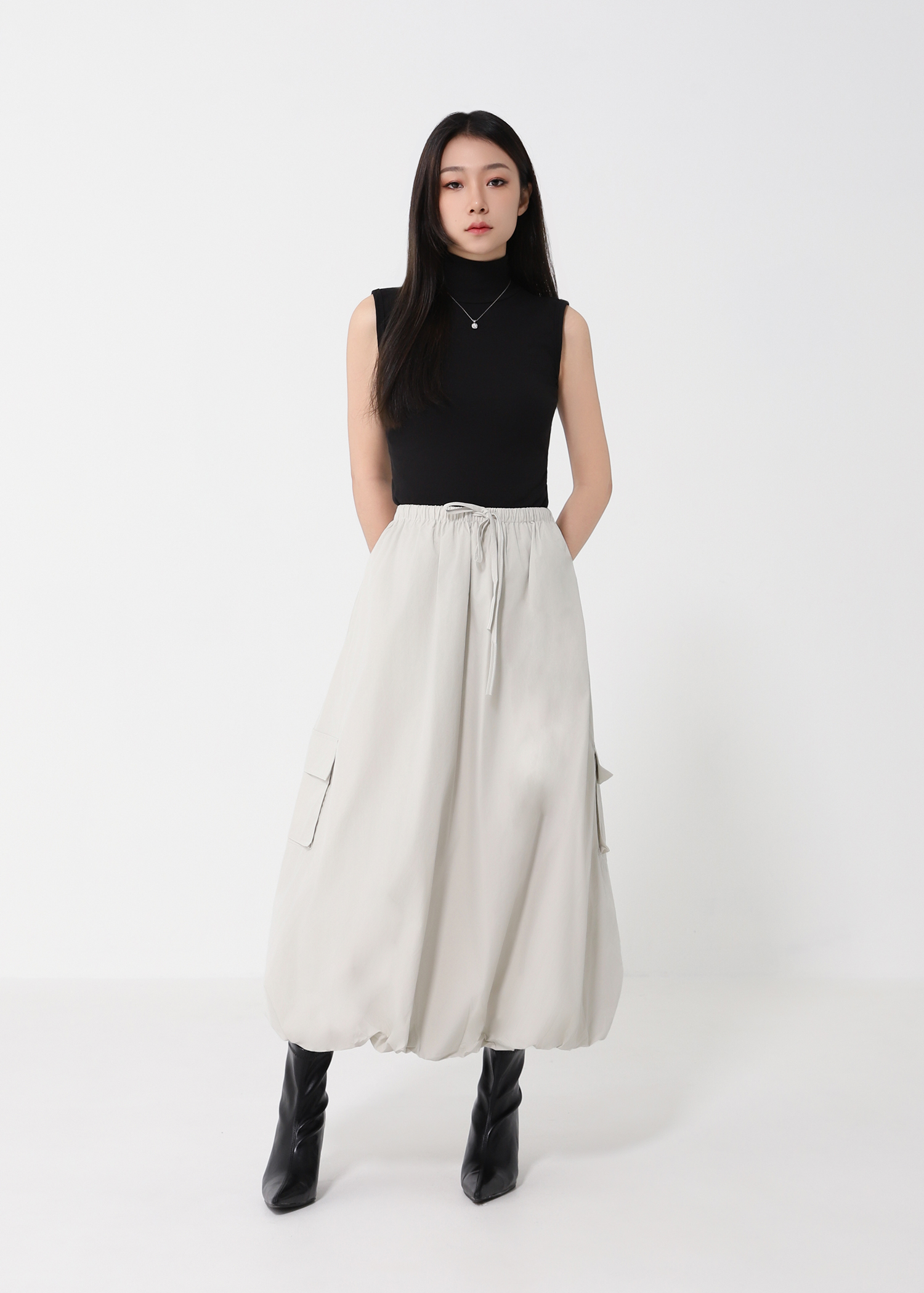 Bubble Drawstring Skirt DJ191