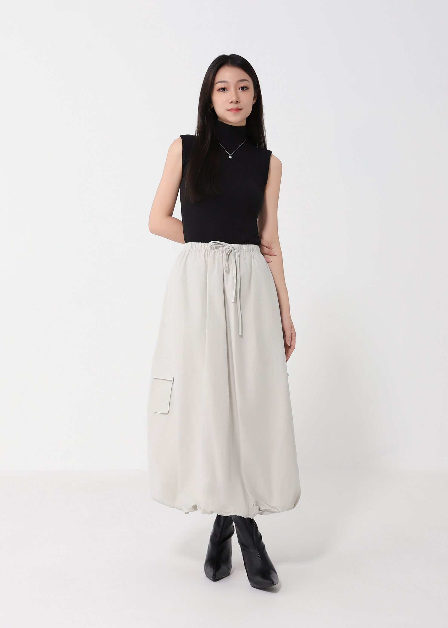 Bubble Drawstring Skirt DJ191