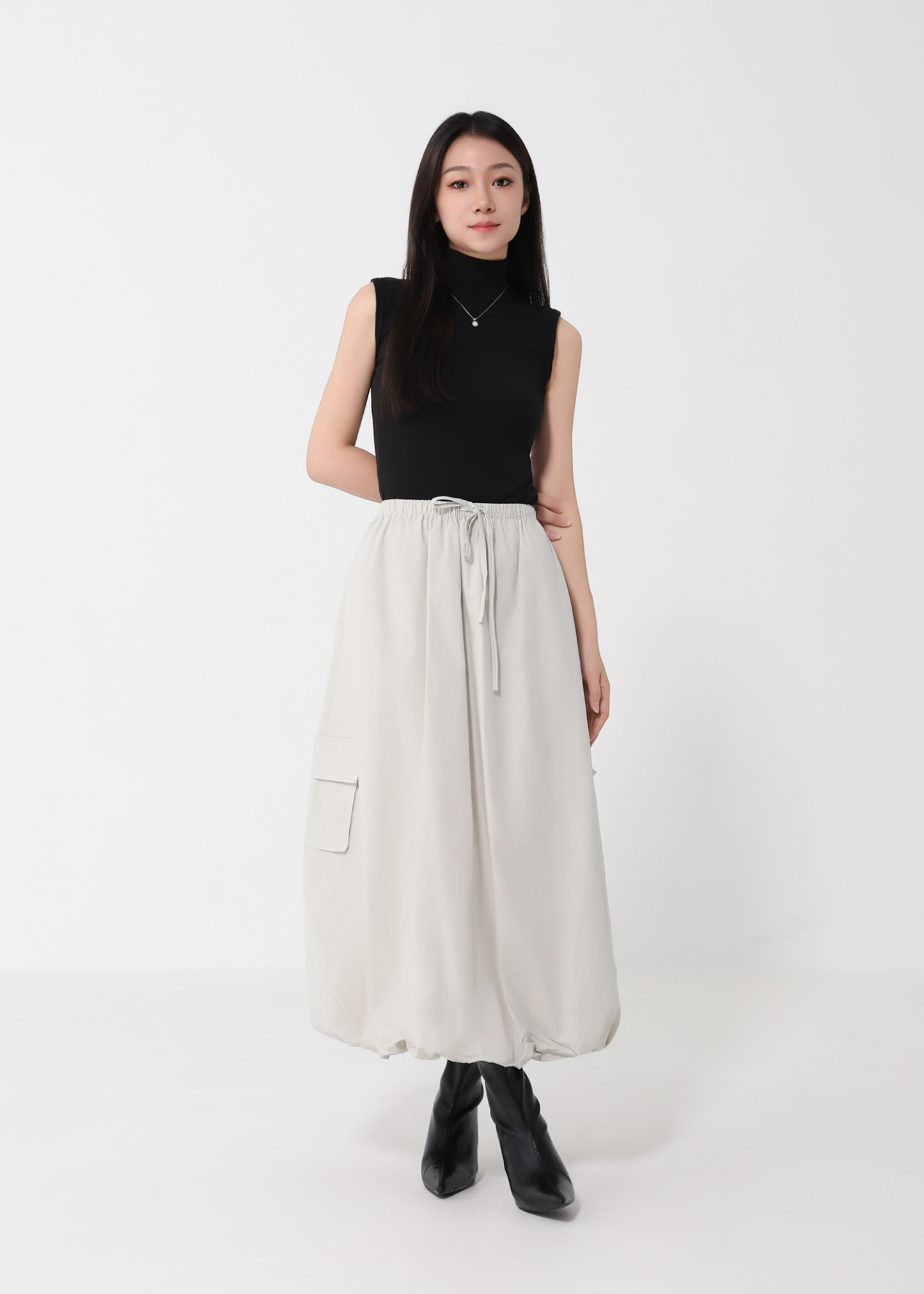 Bubble Drawstring Skirt DJ191