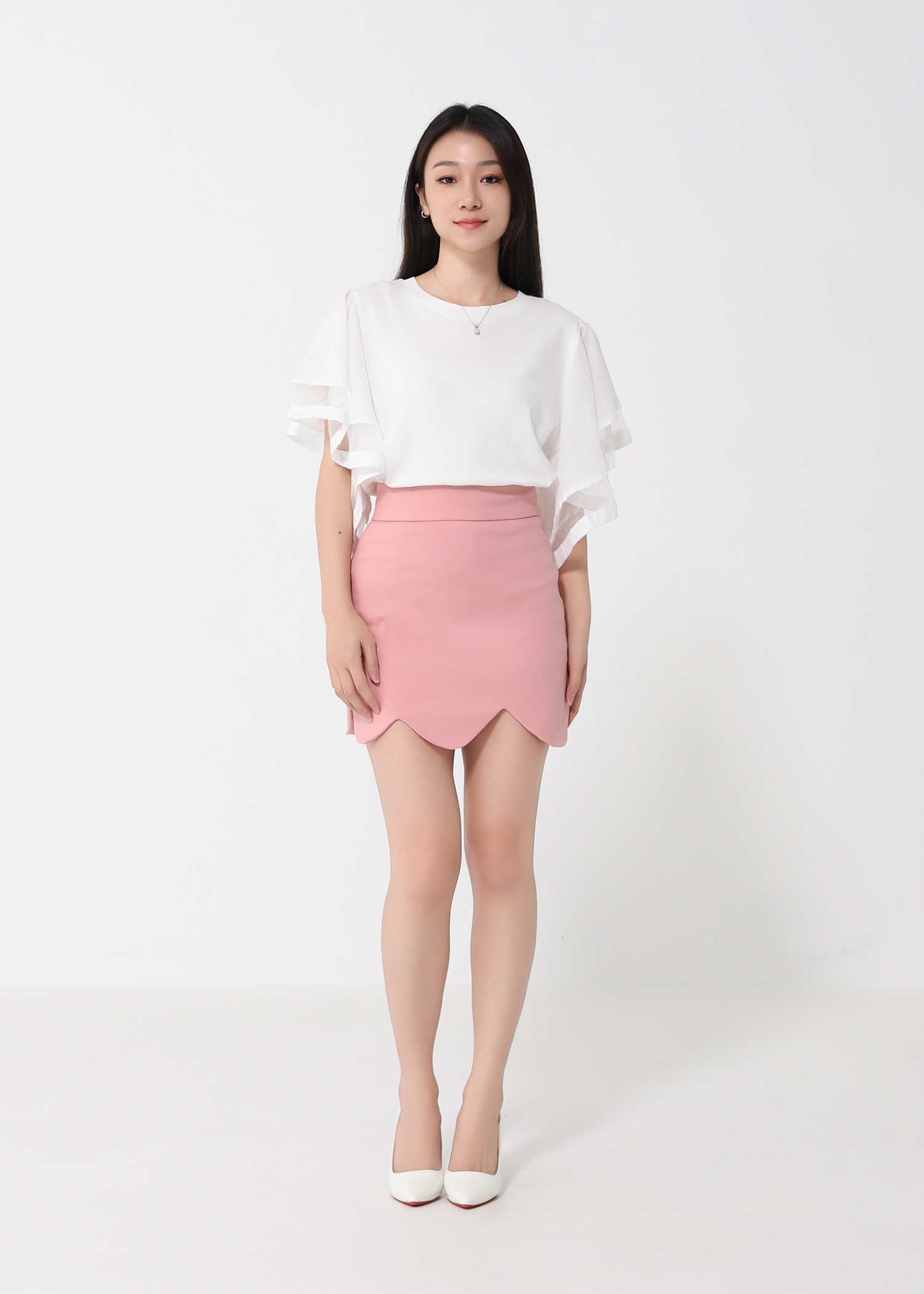 Layered Ruffles Sleeve Blouse DJ196