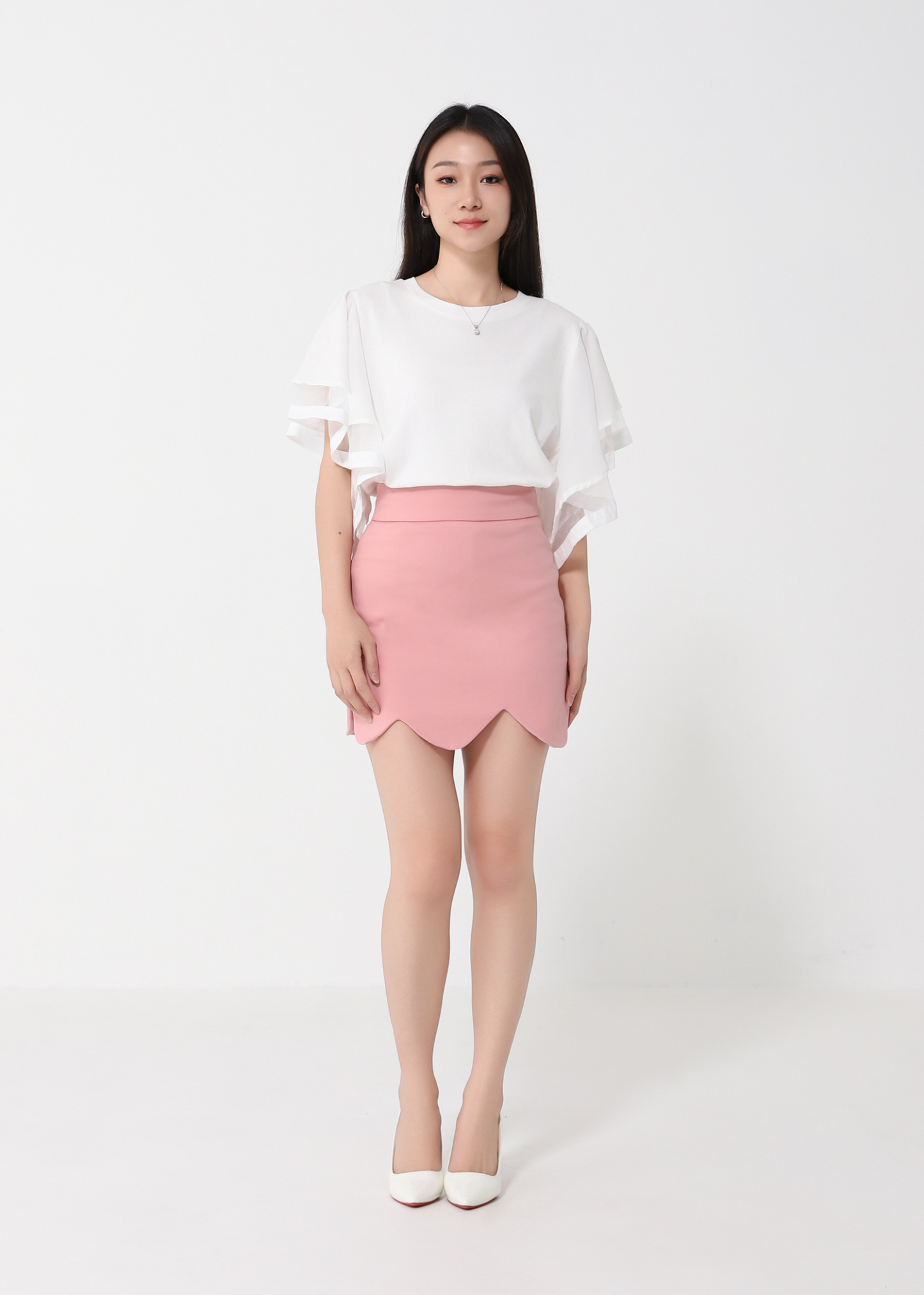 Layered Ruffles Sleeve Blouse DJ196