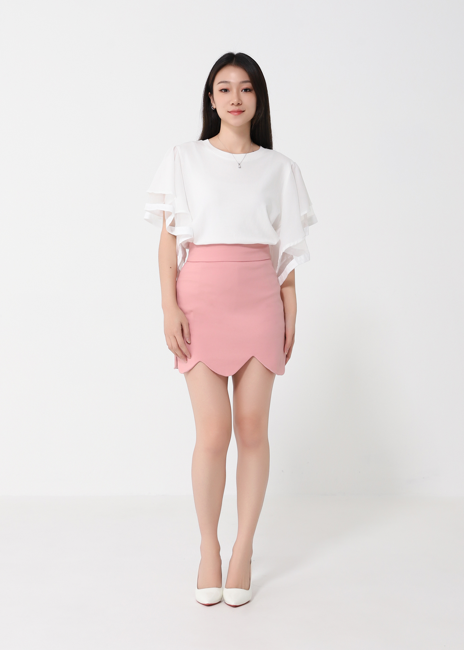 Layered Ruffles Sleeve Blouse DJ196
