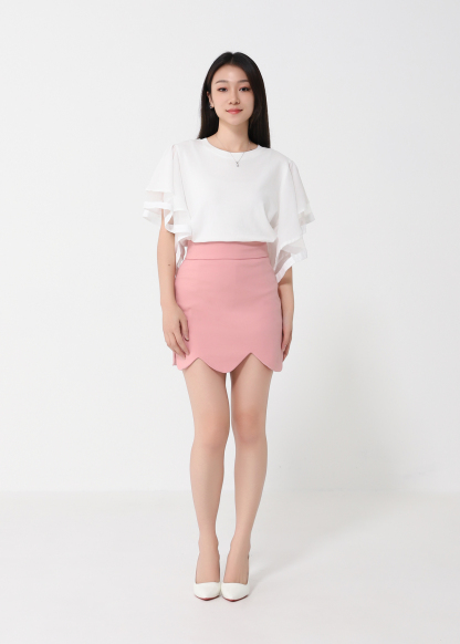 Layered Ruffles Sleeve Blouse DJ196