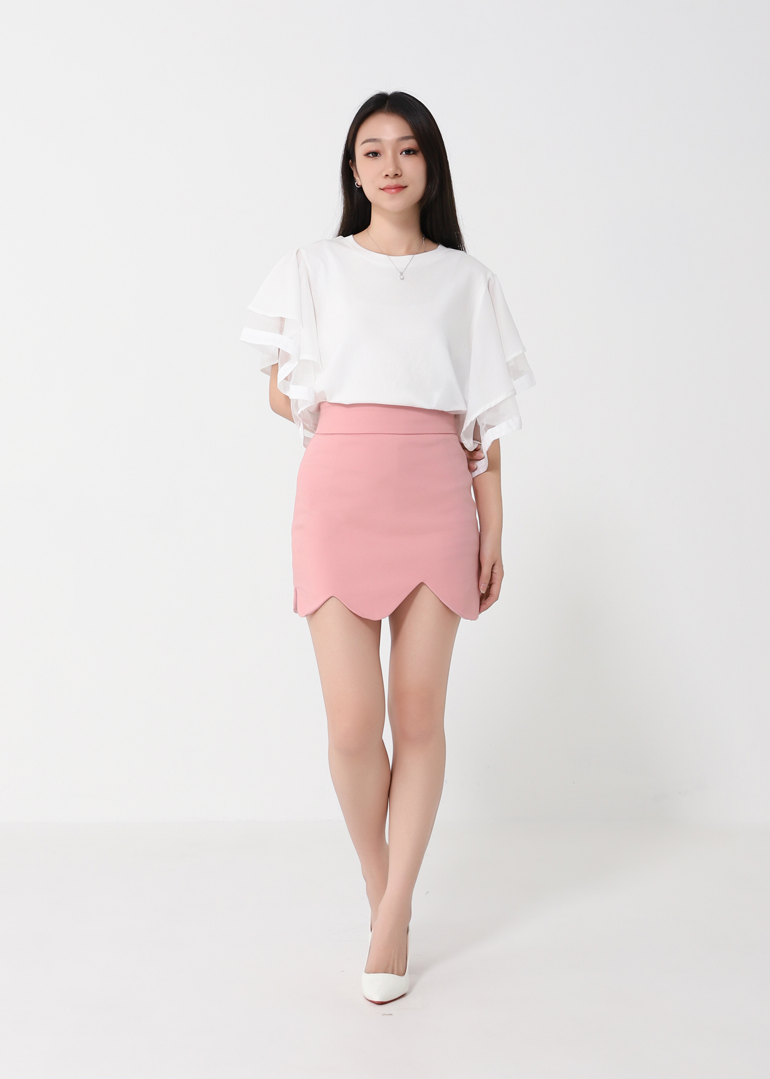 Layered Ruffles Sleeve Blouse DJ196