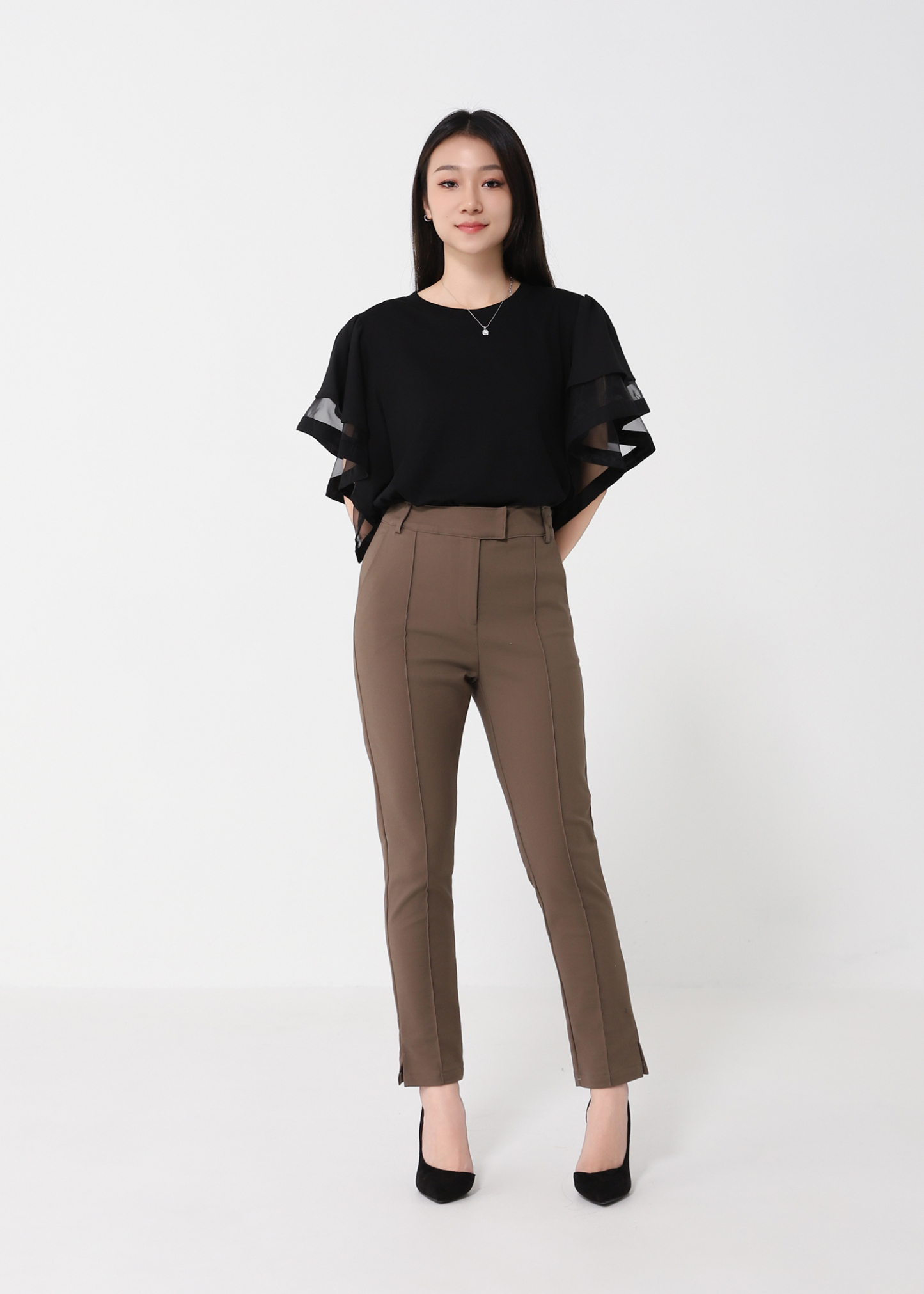 Layered Ruffles Sleeve Blouse DJ196