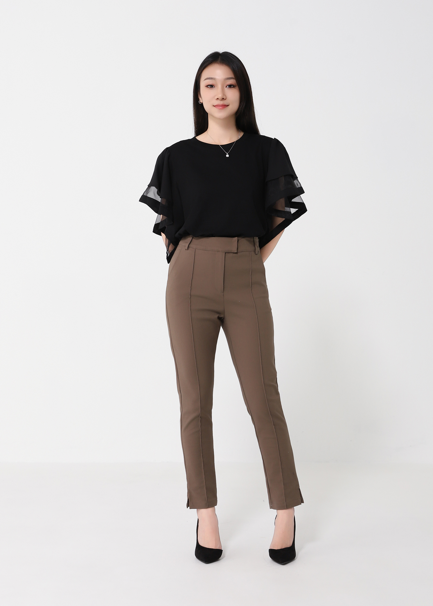 Layered Ruffles Sleeve Blouse DJ196