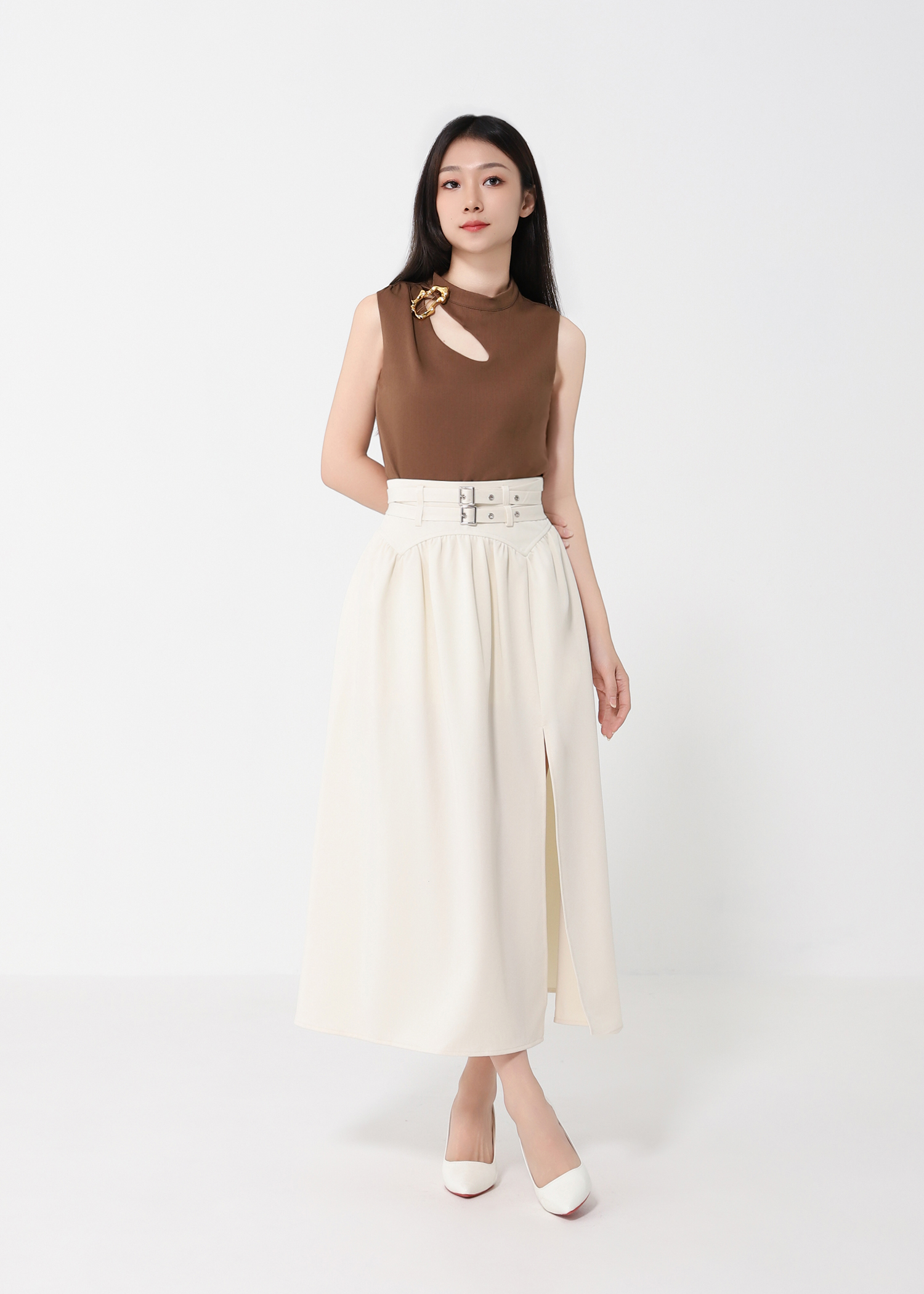 Side Split High Waist Skirt DJ199