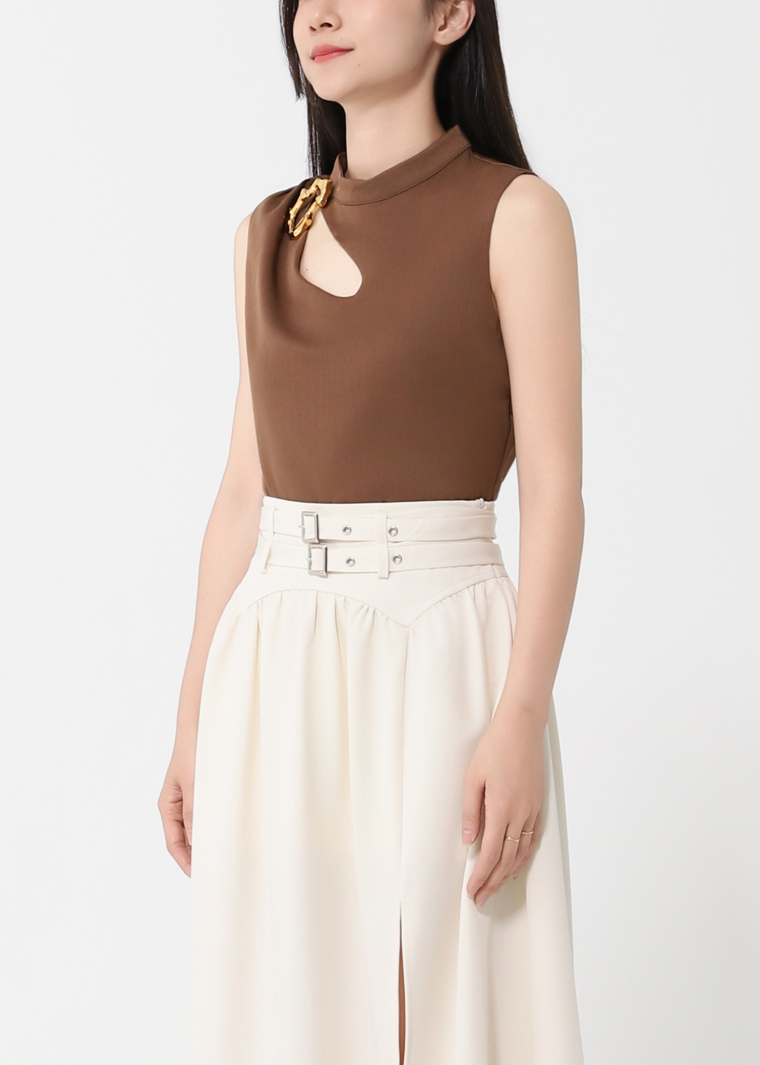 Side Split High Waist Skirt DJ199