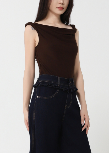 Ruffles Denim Long Pants DJ207