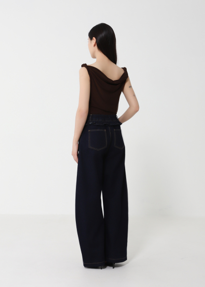 Ruffles Denim Long Pants DJ207