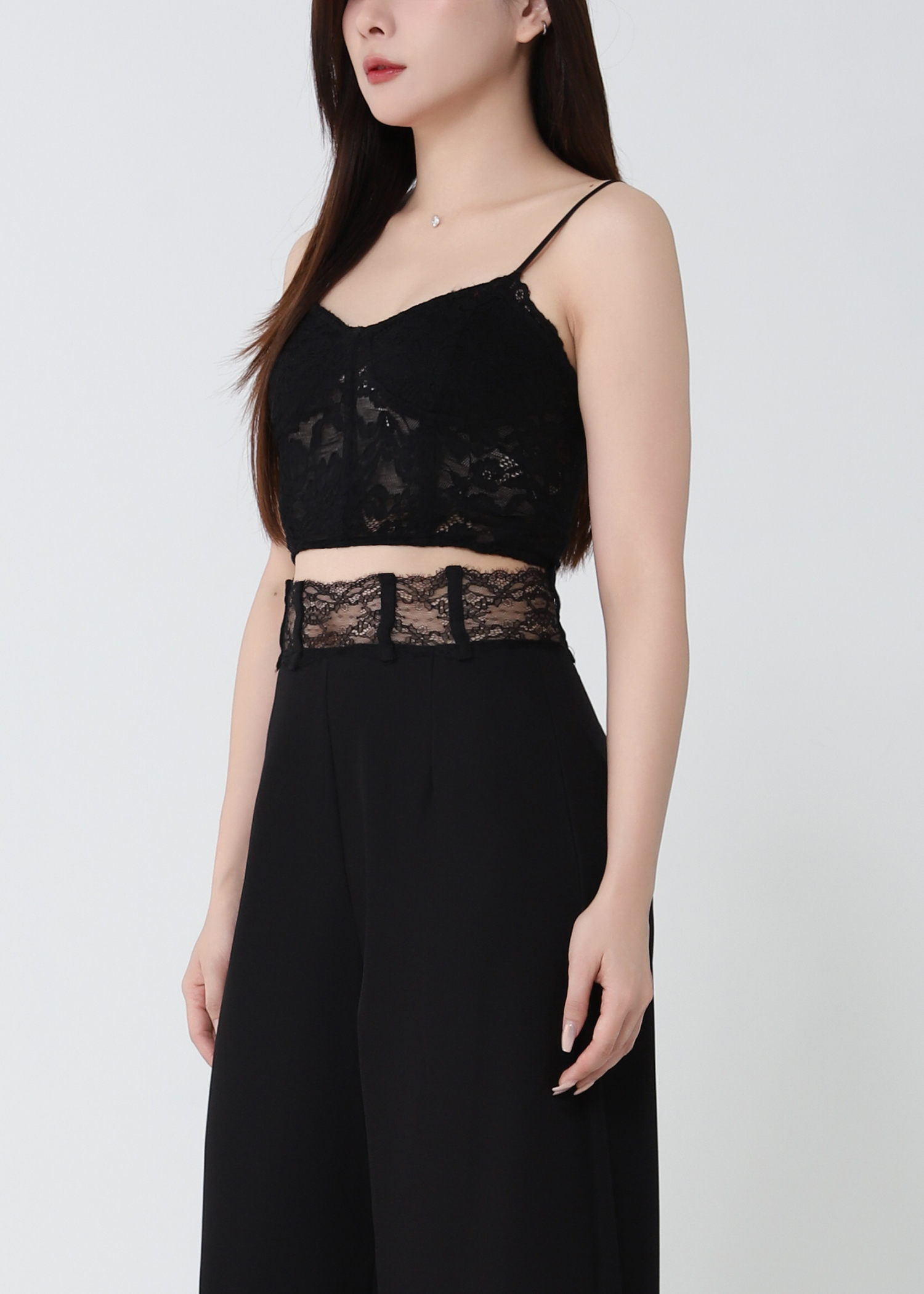 Lace Waistband Long Pants DJ208