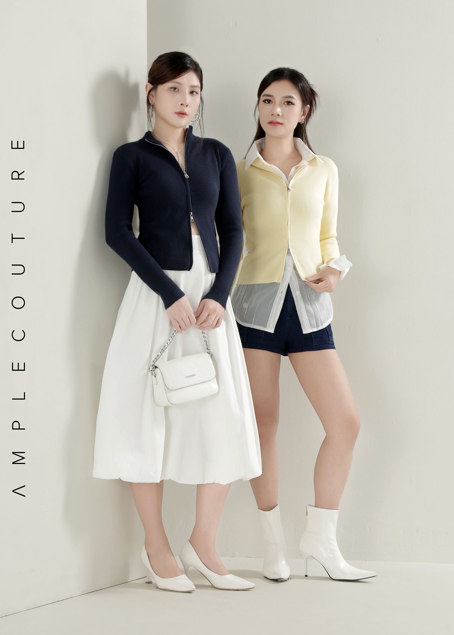 Knitted Front Zip Top DJ209