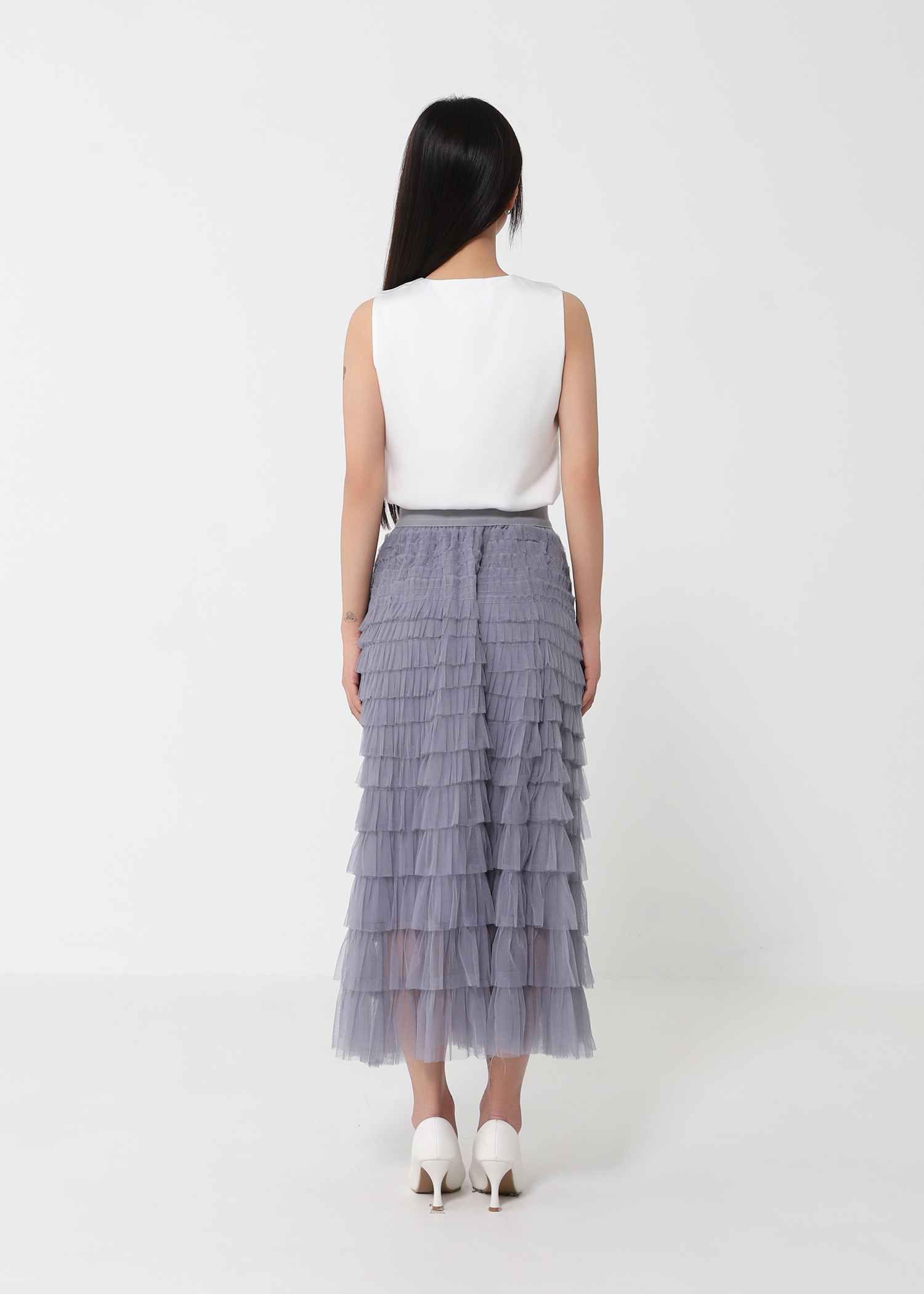 Layered Net Skirt DJ219
