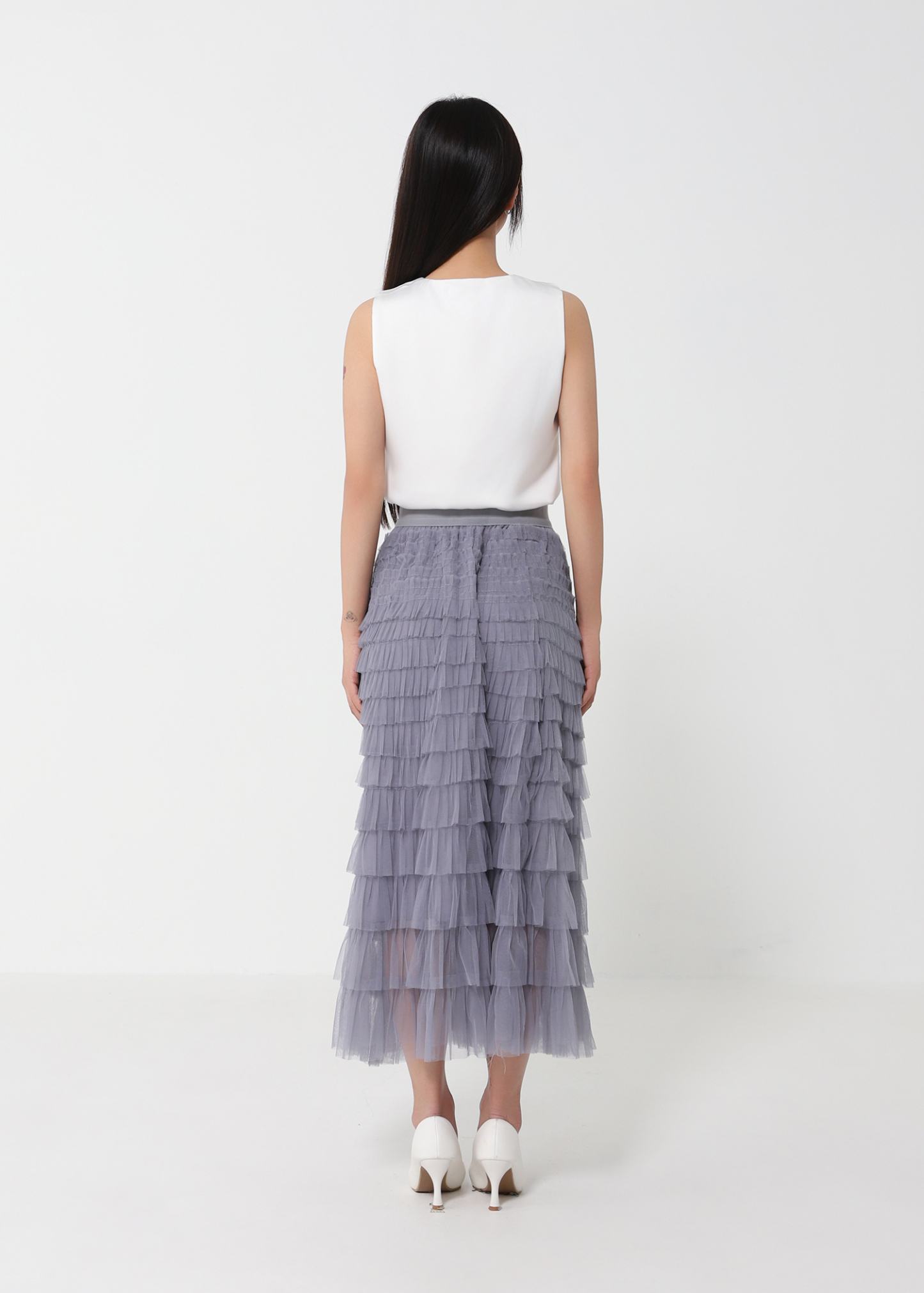 Layered Net Skirt DJ219