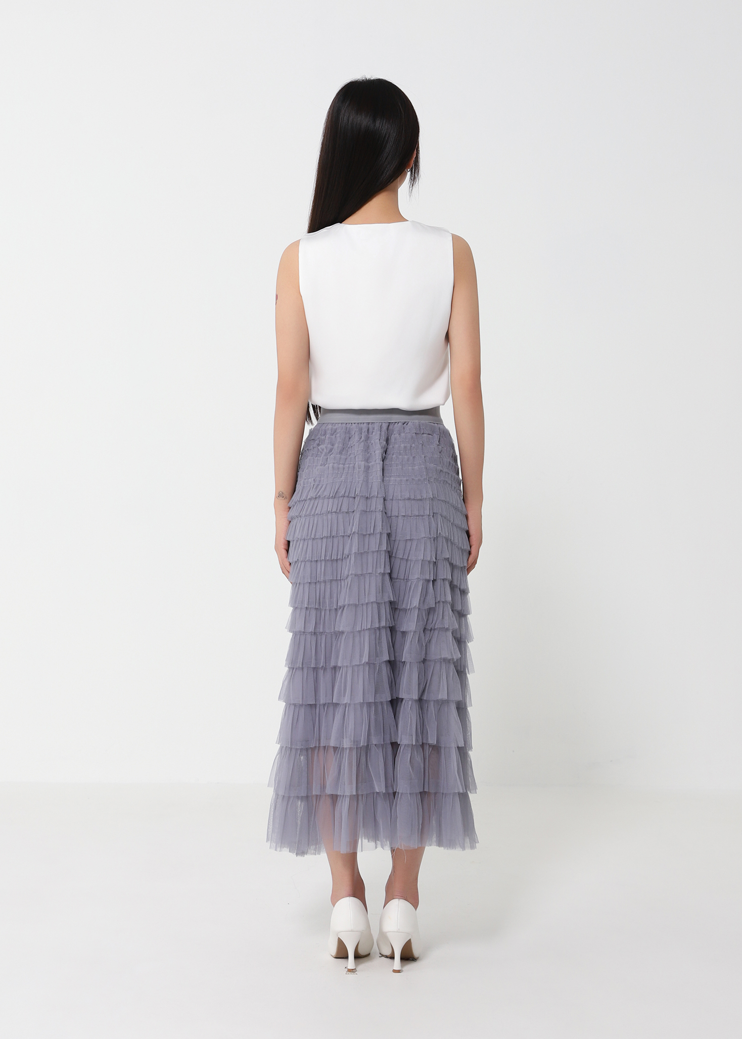 Layered Net Skirt DJ219