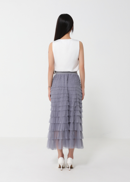 Layered Net Skirt DJ219