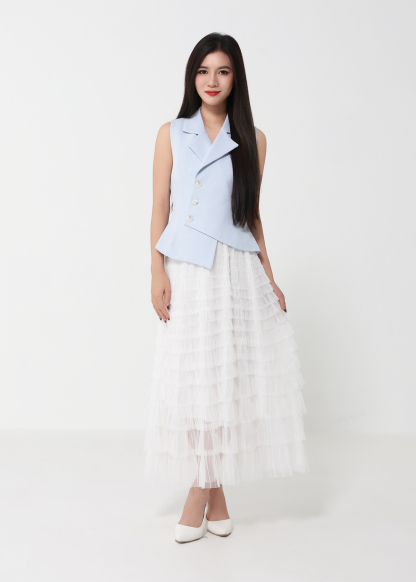 Layered Net Skirt DJ219