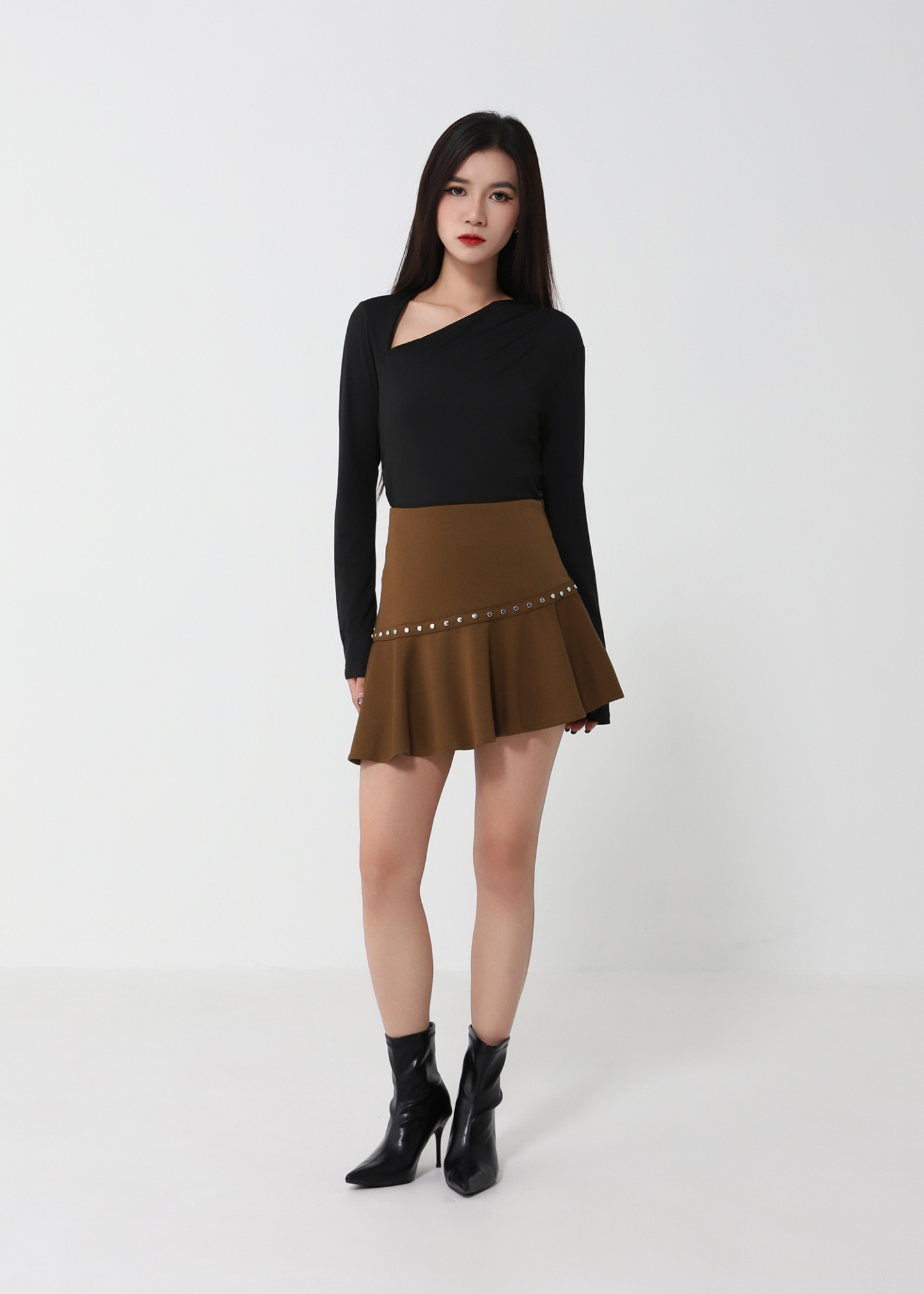Studded A-Line Mini Skirt DJ221