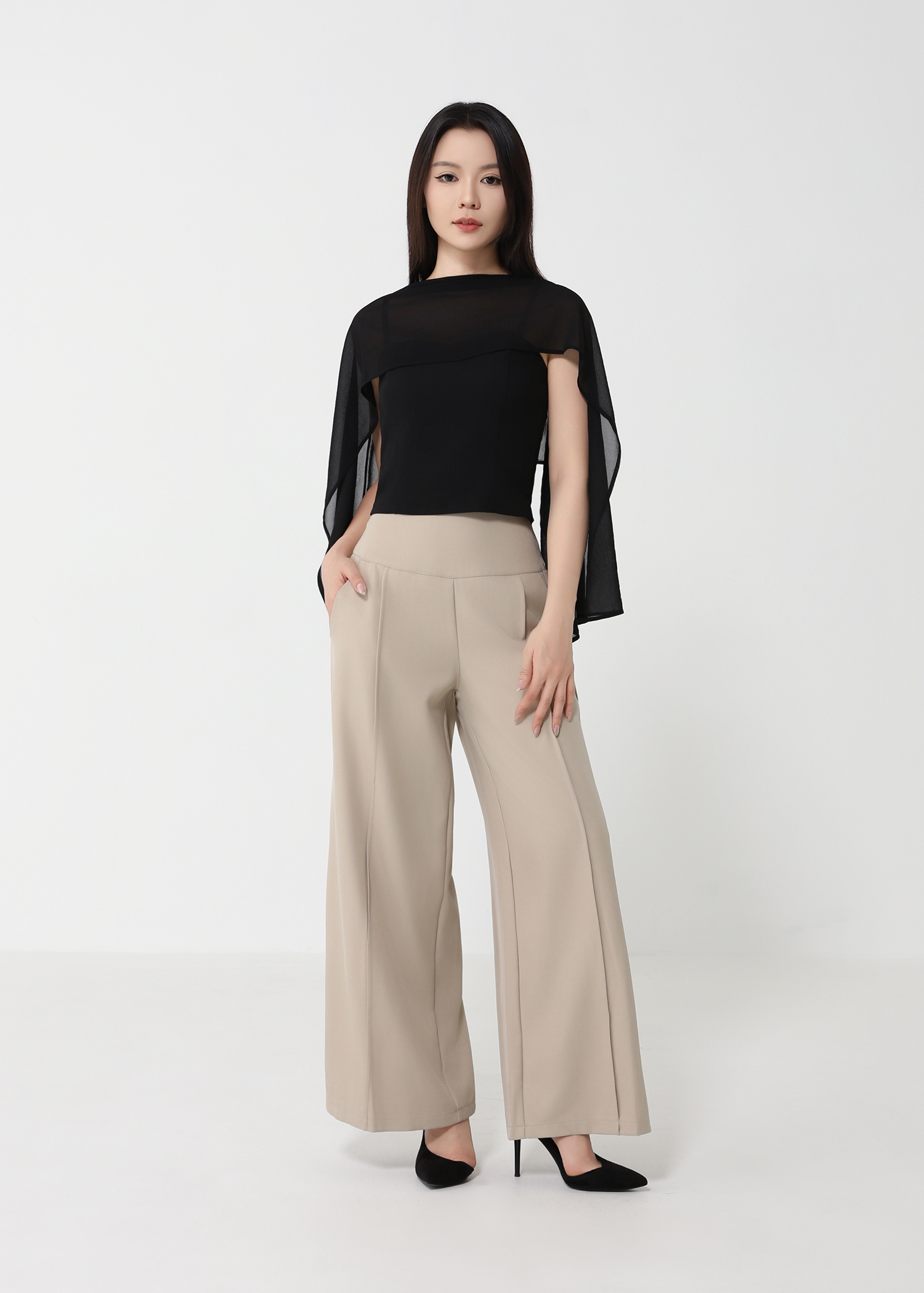 High Waist Wide Leg Long Pants DJ231