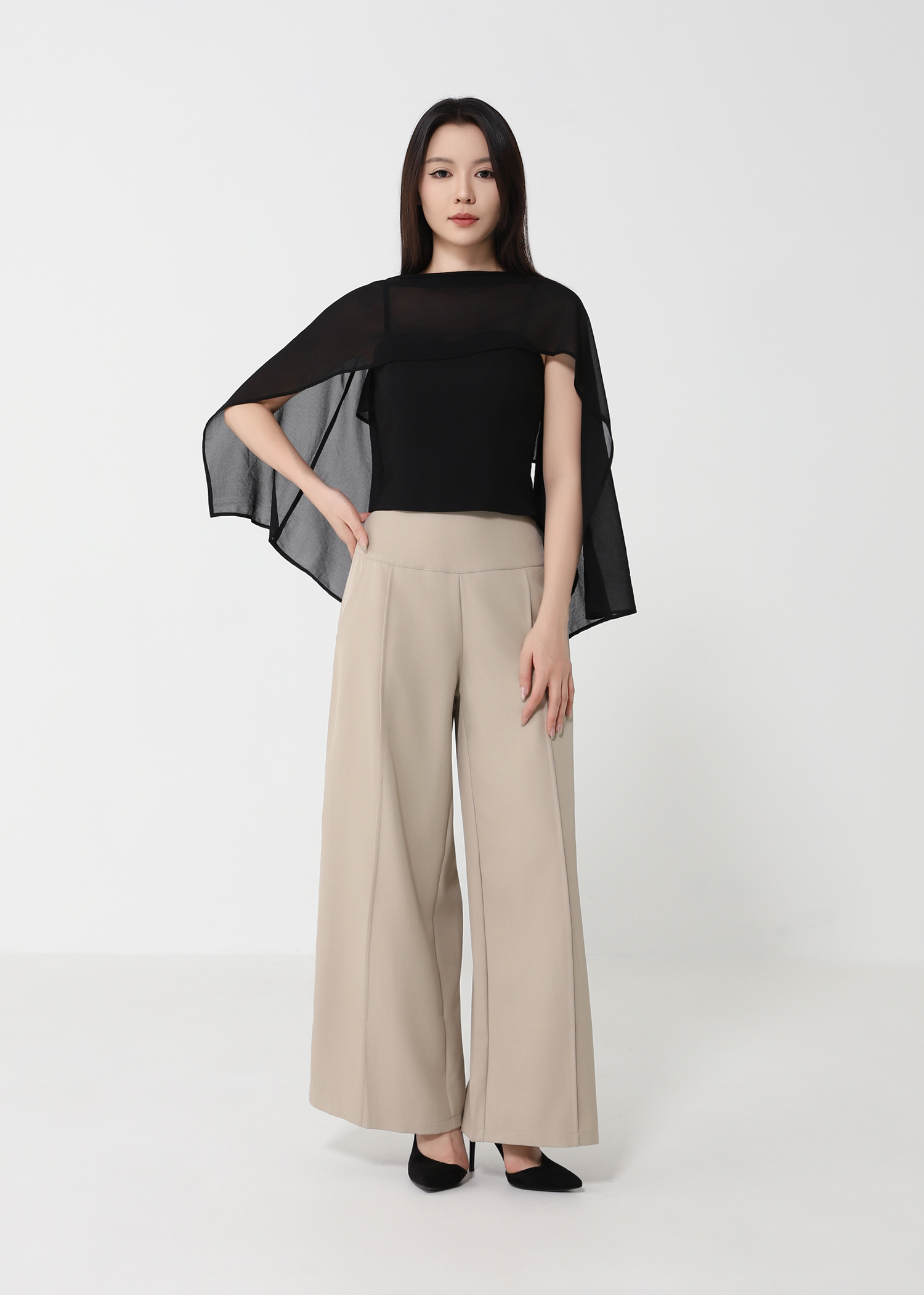 High Waist Wide Leg Long Pants DJ231