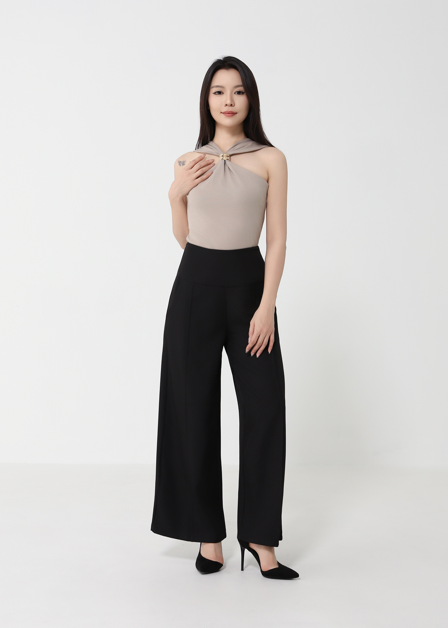 High Waist Wide Leg Long Pants DJ231