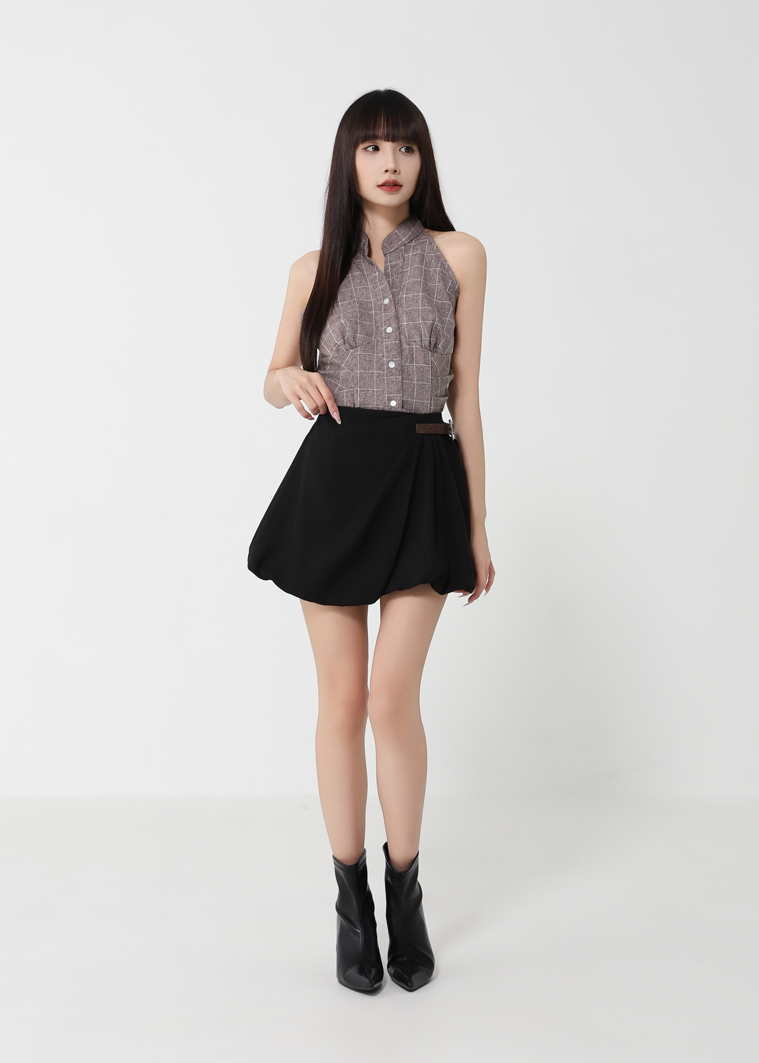 Buckle Bubble Skirt DJ226