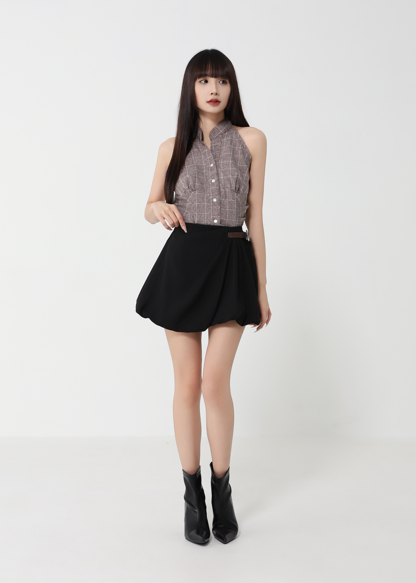 Buckle Bubble Skirt DJ226